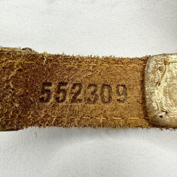 Michael Kors Gold Braided Leather Belt - Size Small ✨ - Picture 7 of 11